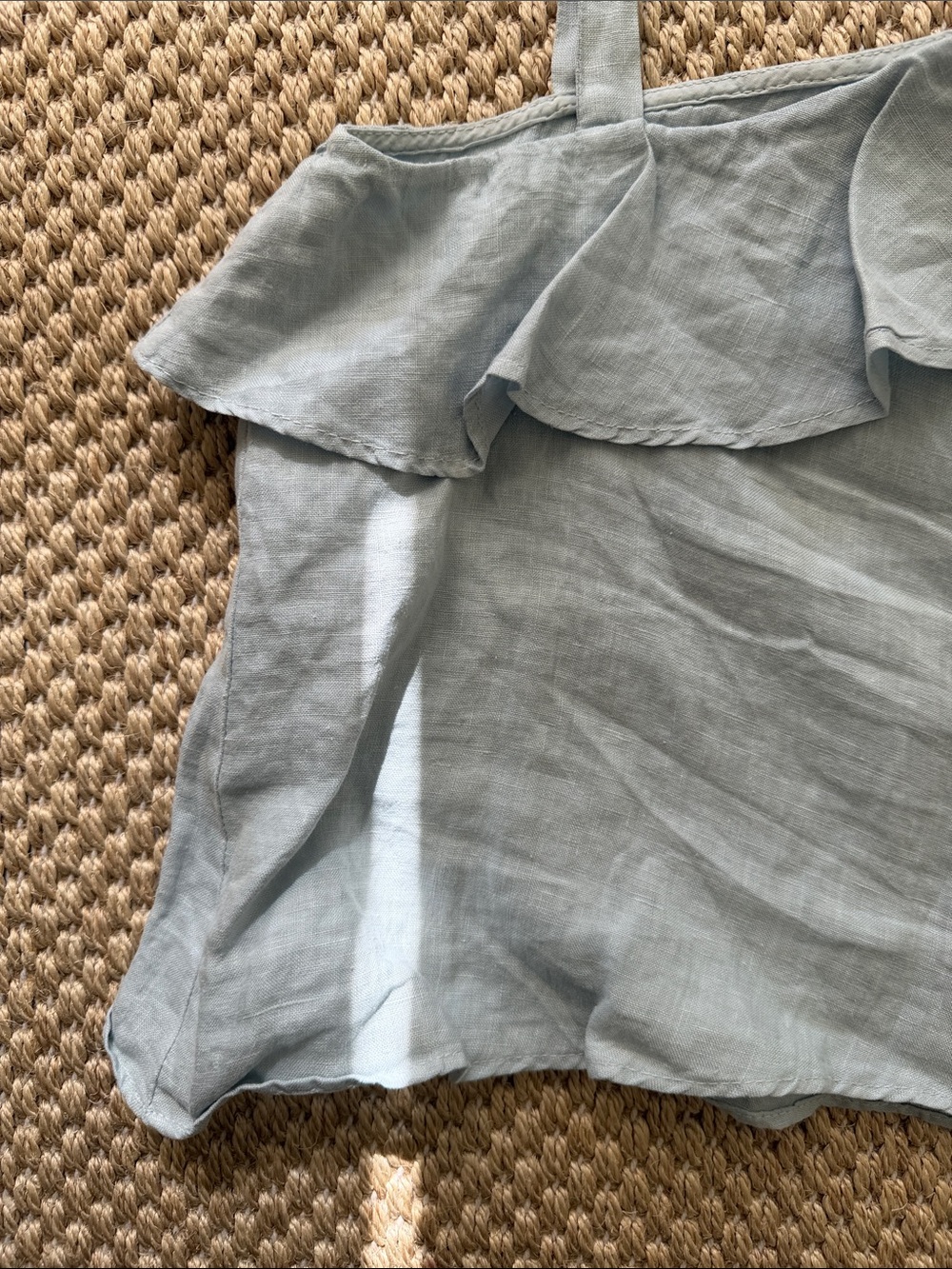 Zara girls Light Blue One-Shoulder Ruffle Camisole 6-7 years - Picture 8 of 9